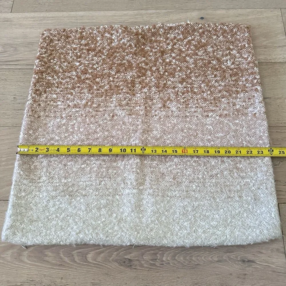 Set of 2 West Elm Ombre Pillow Cover In Sand 24” X 24” Beige White Neutral